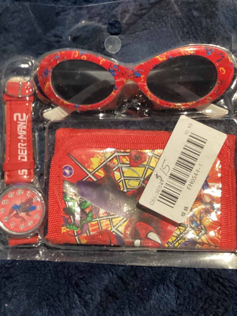 Spiderman Red Kids Accessory Set with Sunglasses, Watch & Wallet